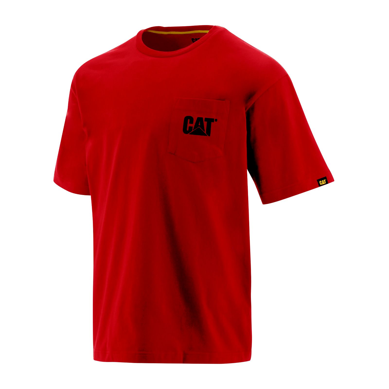 Caterpillar Trademark Pocket Philippines - Mens T-Shirts - Red 47012OIJS